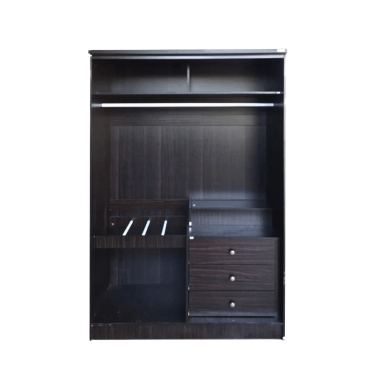 ตู้เสื้อผ้า 2 บานเปิด WISDOM DESIGN FURNITURE รุ่น C-120 SIMPLE E 120 ซม. สีโอ๊ค_3